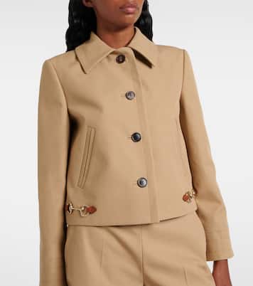 Chaqueta de dril de algodón con Horsebit | Gucci