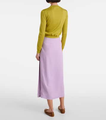 Cardigan in cashmere e seta | Gucci