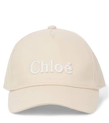 Cappello da baseball in denim con logo | Chloé Kids