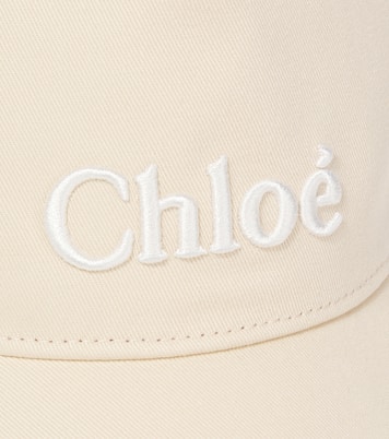 Cappello da baseball in denim con logo | Chloé Kids
