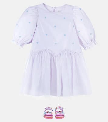 Besticktes Kleid mit Tüll | Stella McCartney Kids