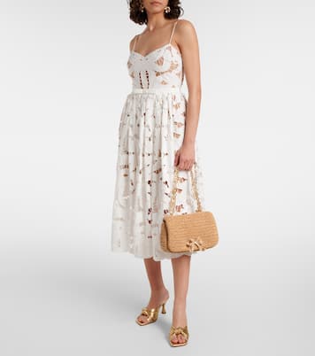 Bow Small woven shoulder bag | Self-Portrait