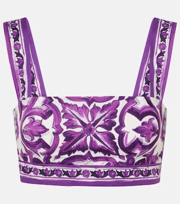 Bralette Majolica aus Baumwolle | Dolce&Gabbana