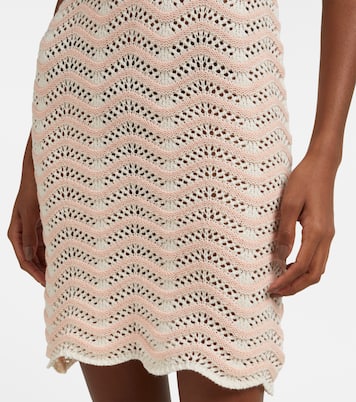 Vestido corto Coco en mezcla de algodón a rayas | Bananhot
