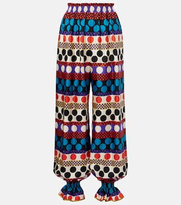 Pantaloni in seta con stampa | Valentino