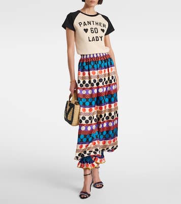 Pantaloni in seta con stampa | Valentino