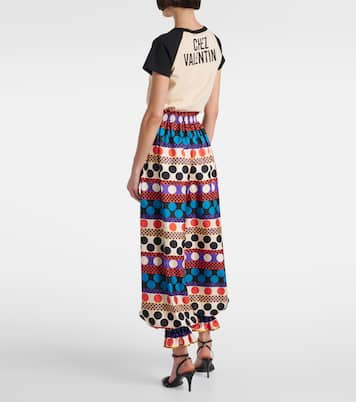 Pantaloni in seta con stampa | Valentino