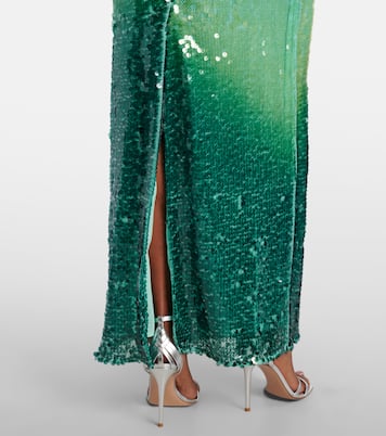 Translucent sequined semi-sheer gown | Simkhai