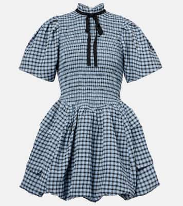 Robe en seersucker à carreaux | Ganni