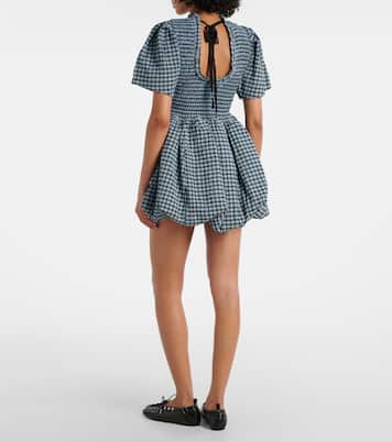 Robe en seersucker à carreaux | Ganni