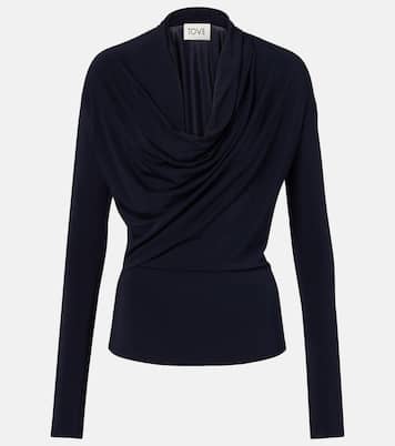 Fina draped jersey top | Tove