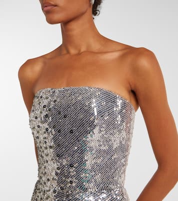 Caron sequined strapless gown | Jenny Packham