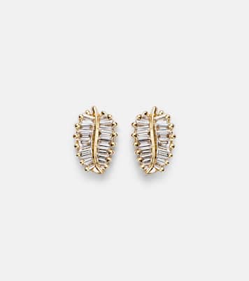 Small 18kt gold earrings with diamonds  | Anita Ko