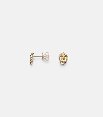 Small 18kt gold earrings with diamonds  | Anita Ko