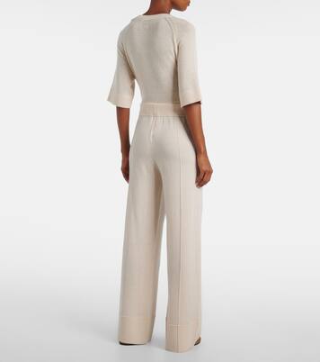 Wool and cashmere wide-leg pants | Jardin des Orangers