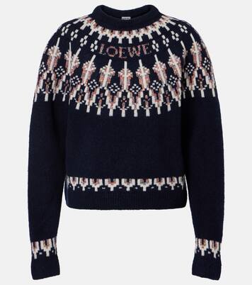 Fair Isle wool-blend jacquard sweater | Loewe