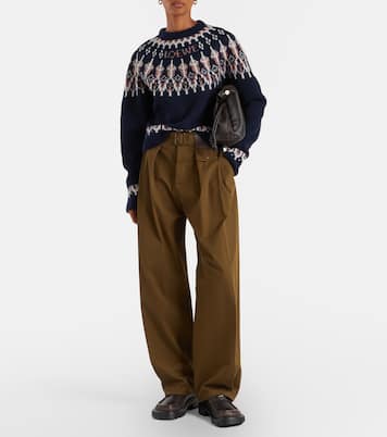 Fair Isle wool-blend jacquard sweater | Loewe
