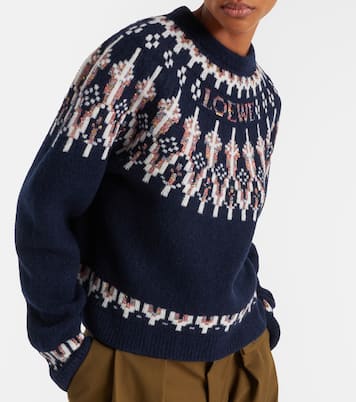 Fair Isle wool-blend jacquard sweater | Loewe