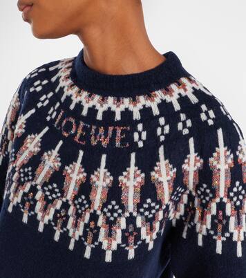 Fair Isle wool-blend jacquard sweater | Loewe