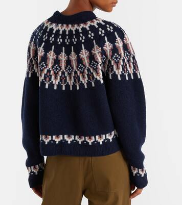Fair Isle wool-blend jacquard sweater | Loewe