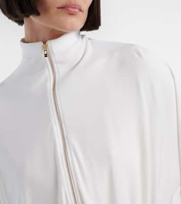 Draped mockneck jersey jacket | Alaïa