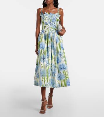 Midikleid Allium aus einem Baumwollgemisch | Oscar de la Renta