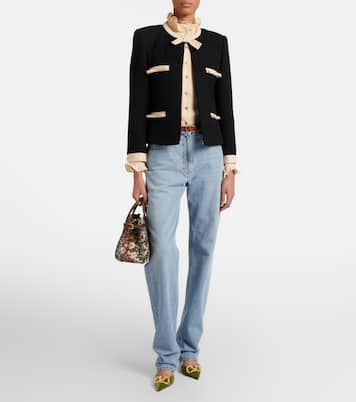 Antibes Small floral jacquard tote bag | Valentino Garavani