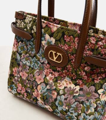 Antibes Small floral jacquard tote bag | Valentino Garavani