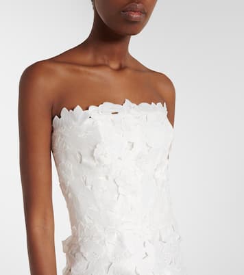 Lace bustier gown | Costarellos