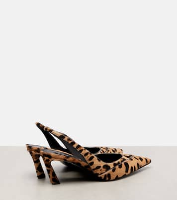Leopard-print calf hair slingback sandals | Givenchy