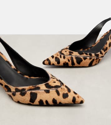 Leopard-print calf hair slingback sandals | Givenchy