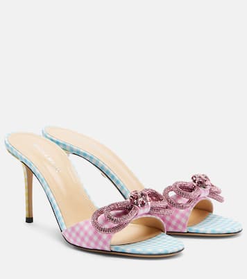 Double Bow 85 gingham mules | Mach & Mach