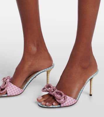 Double Bow 85 gingham mules | Mach & Mach