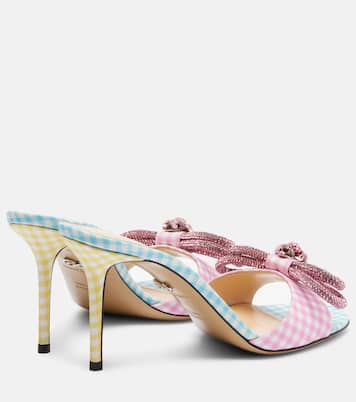 Double Bow 85 gingham mules | Mach & Mach