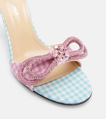 Double Bow 85 gingham mules | Mach & Mach