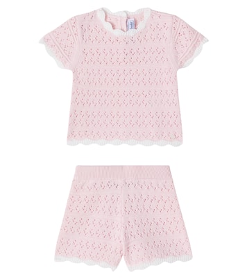 Baby open-knit cotton top and shorts set | Tartine et Chocolat