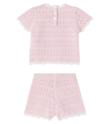 Baby open-knit cotton top and shorts set | Tartine et Chocolat