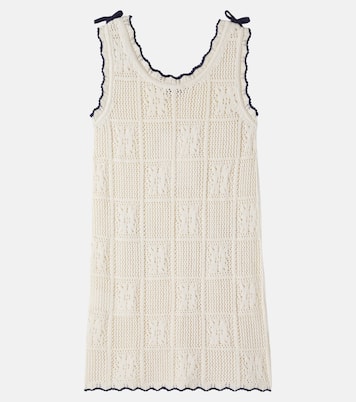 Elina bow-detail crochet cotton dress | Bebe Organic