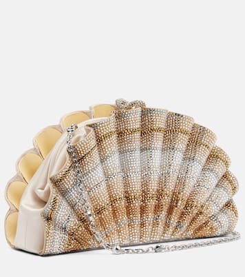 Origami Fan crystal-embellished clutch | Judith Leiber Couture