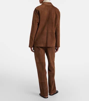 Weite Hose Kenan aus Veloursleder | The Row