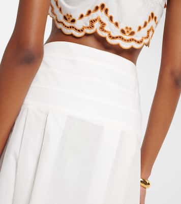 Bestickter Midirock aus Baumwolle | Farm Rio