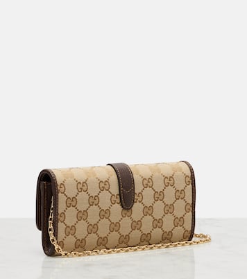 Gucci Jackie GG Canvas wallet on chain | Gucci