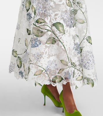 Robe longue à fleurs | Oscar de la Renta