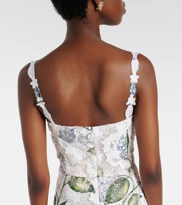 Robe longue à fleurs | Oscar de la Renta