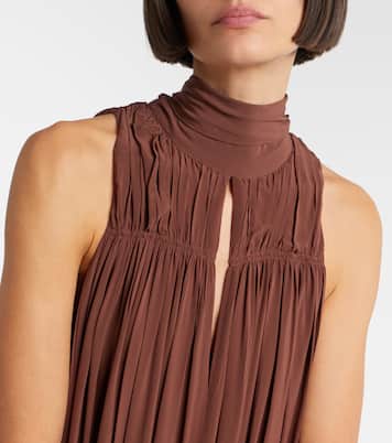 Tie-neck draped minidress | Rotate