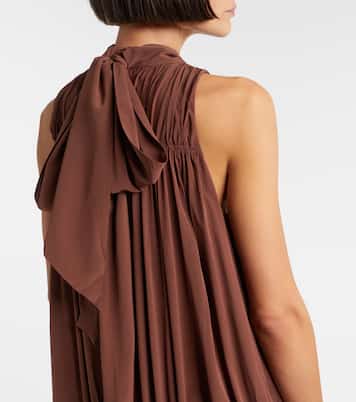 Tie-neck draped minidress | Rotate