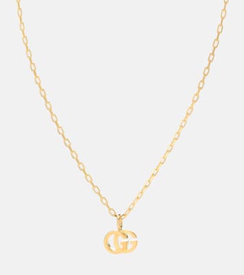 Collana GG Running in oro giallo 18kt con topazio | Gucci