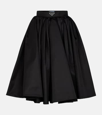 Jupe midi à plis en Re-Nylon | Prada