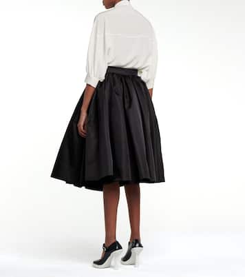 Jupe midi à plis en Re-Nylon | Prada