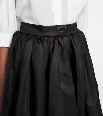 Jupe midi à plis en Re-Nylon | Prada